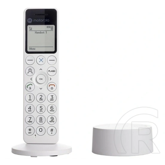 Motorola dot411 telefon készülék (vezeték nélküli, kijelző, dect) fehér