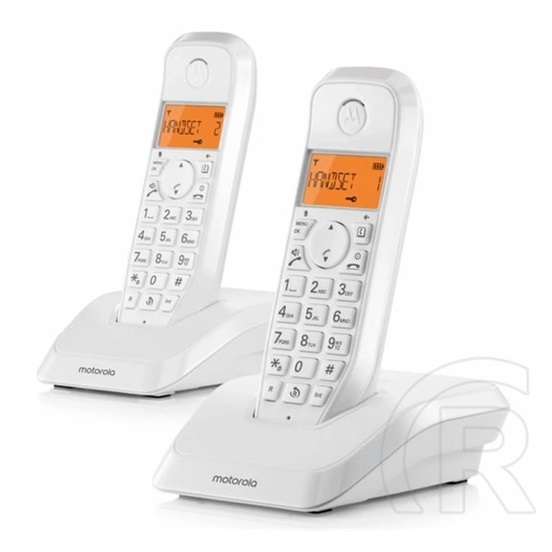 Motorola s1202 duo telefon készülék (vezeték nélküli, kijelző, 2 kézibeszélő, dect) fehér