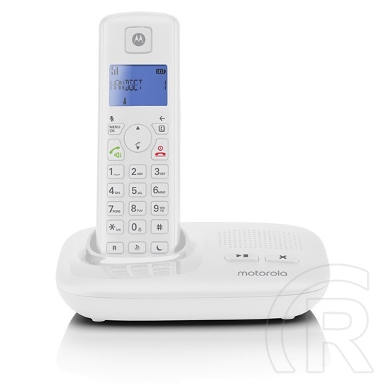 Motorola t411 telefon készülék (vezeték nélküli, üzenetrögzítő, kijelző, dect) fehér