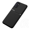 Műanyag telefonvédő ( Samsung Galaxy A52s (SM-A528) szilikon keret, közepesen ütésálló hátlap fekete