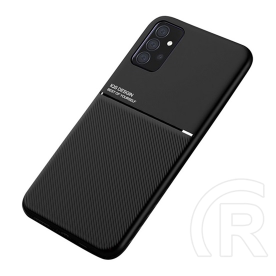 Műanyag telefonvédő ( Samsung Galaxy A52s (SM-A528) szilikon keret, közepesen ütésálló hátlap fekete