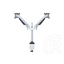 Multibrackets 2 karos asztali gázrugós konzol (15-32", VESA 75x75/100x100, max. 10 kg, ezüst)
