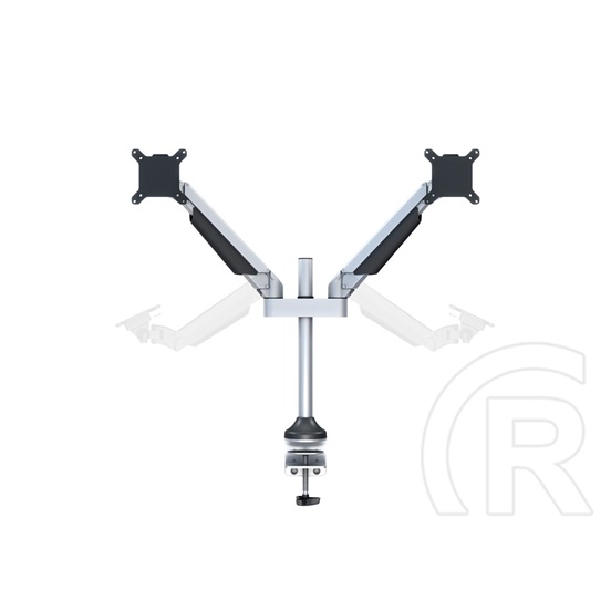 Multibrackets 2 karos asztali gázrugós konzol (15-32", VESA 75x75/100x100, max. 10 kg, ezüst)
