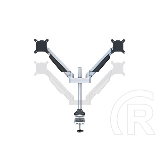 Multibrackets 2 karos asztali gázrugós konzol (15-32", VESA 75x75/100x100, max. 10 kg, ezüst)