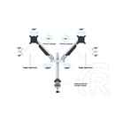 Multibrackets 2 karos asztali gázrugós konzol (15-32", VESA 75x75/100x100, max. 10 kg, ezüst)