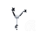 Multibrackets 2 karos asztali gázrugós konzol (15-32", VESA 75x75/100x100, max. 10 kg, ezüst)