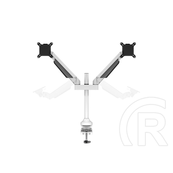 Multibrackets 2 karos asztali konzol (15-32", VESA 75x75/100x100, max. 10 kg, dönthető, forgatható, fehér)