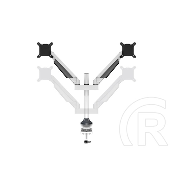 Multibrackets 2 karos asztali konzol (15-32", VESA 75x75/100x100, max. 10 kg, dönthető, forgatható, fehér)