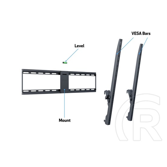 Multibrackets M Universal dönthető fali konzol (55-75", VESA 800x600, 75 kg, fekete)