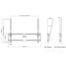 Multibrackets M Universal dönthető fali konzol (55-75", VESA 800x600, 75 kg, fekete)