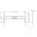 Multibrackets M Universal fix fali konzol (60"-110", VESA 800x600, 125kg, fekete)