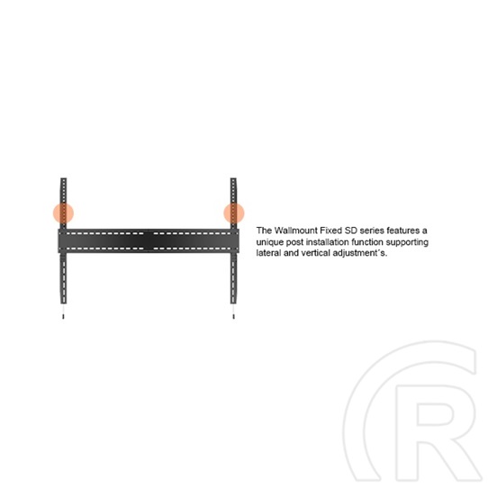 Multibrackets M Universal fix fali konzol (60"-110", VESA 800x600, 125kg, fekete)