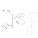 Multibrackets M Universal mennyezeti konzol (500-800 mm, max. 20 kg, fehér)