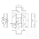 Multibrackets M Universal mennyezeti konzol (500-800 mm, max. 20 kg, fehér)