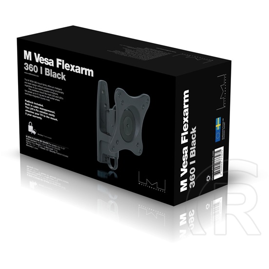 Multibrackets M VESA Flexarm 360 I fali konzol (15-32", VESA 75x75/100x100/200x100/200x200, 15 kg, dönthető, forgatható