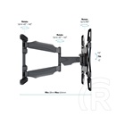 Multibrackets M VESA Flexarm Full Motion Single fali konzol (32"-50", VESA 400x400, max. 30 kg, fekete)