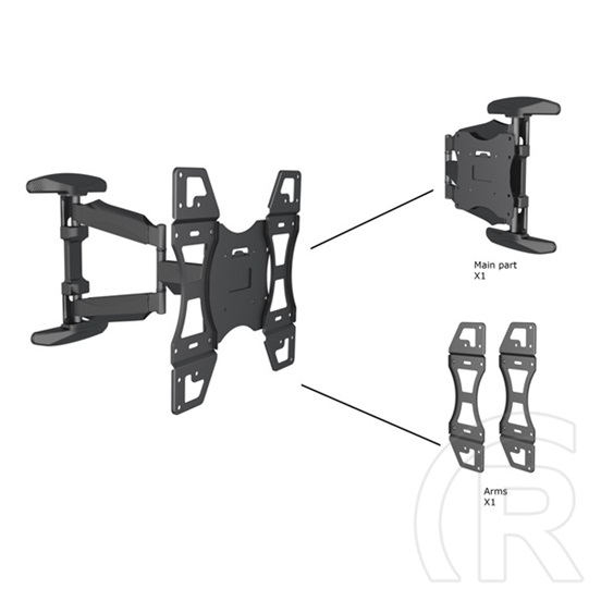 Multibrackets M VESA Flexarm Full Motion Single fali konzol (32"-50", VESA 400x400, max. 30 kg, fekete)