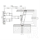Multibrackets M VESA Flexarm Thin fali konzol (32"-55", VESA 600x400, max. 30 kg, fekete)