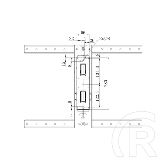 Multibrackets M VESA Flexarm Thin fali konzol (32"-55", VESA 600x400, max. 30 kg, fekete)