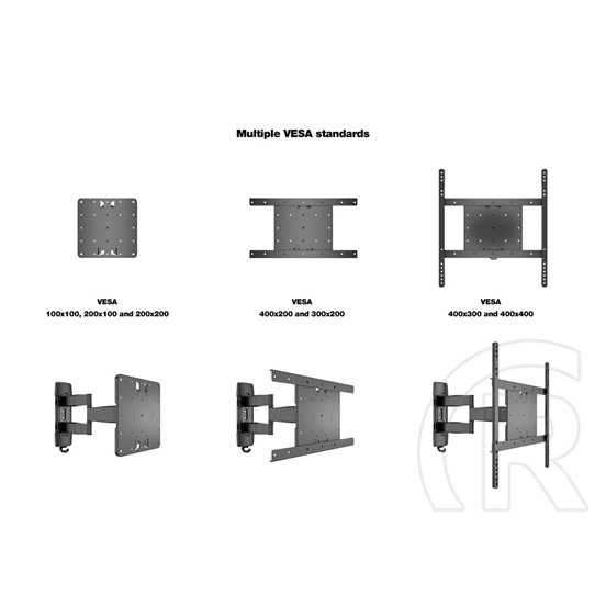 Multibrackets M VESA Flexarm Tilt & Turn III fali konzol (32-50", max. VESA 400x400 mm, 25 kg, fekete)