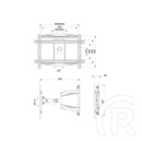 Multibrackets M VESA Flexarm XL Full Motion Dual fali konzol (40"-85", VESA 600x400, max. 45 kg, fekete)