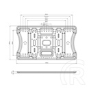 Multibrackets M VESA SuperSlim Tilt&Turn HD fali konzol (40-86", VESA 100x100-400x400, dönthető, 65 kg, fekete)