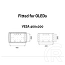 Multibrackets M VESA SuperSlim Tilt&Turn HD fali konzol (40-86", VESA 100x100-400x400, dönthető, 65 kg, fekete)