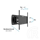 Multibrackets M VESA Super Slim fali konzol (32"-65", max. VESA 400x400, dönthető, forgatható, fekete, 40 kg)