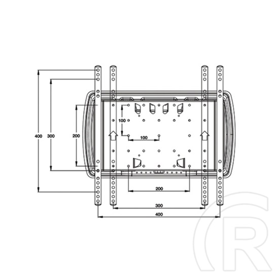 Multibrackets M VESA Super Slim fali konzol (32"-65", max. VESA 400x400, dönthető, forgatható, fekete, 40 kg)