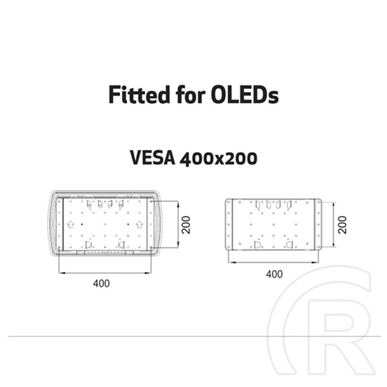 Multibrackets M VESA Super Slim fali konzol (32"-65", max. VESA 400x400, dönthető, forgatható, fekete, 40 kg)