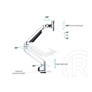 Multibrackets M gázrugós asztali konzol (15-34", VESA 75x75/100x100, max. 10 kg, ezüst)