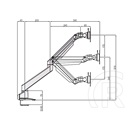 Multibrackets M gázrugós asztali konzol (15-34", VESA 75x75/100x100, max. 10 kg, ezüst)