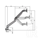 Multibrackets M gázrugós egykaros asztali konzol (15-34", VESA 75x75/100x100, max. 10 kg, fekete)