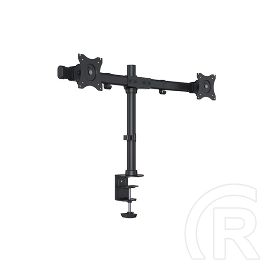 Multibrackets asztali konzol (2 képernyős, 15-27", VESA 75x75/100x100 mm, 8 kg/monitor, dönthető, forgatható, fekete)