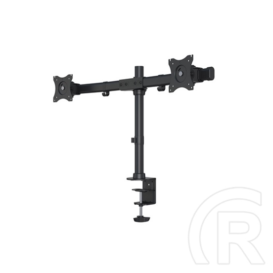 Multibrackets asztali konzol (2 képernyős, 15-27", VESA 75x75/100x100 mm, 8 kg/monitor, dönthető, forgatható, fekete)