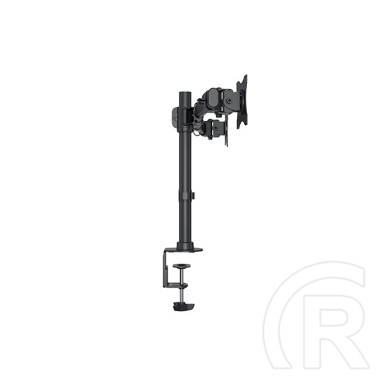 Multibrackets asztali konzol (2 képernyős, 15-27", VESA 75x75/100x100 mm, 8 kg/monitor, dönthető, forgatható, fekete)