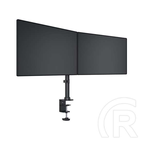 Multibrackets asztali konzol (2 képernyős, 15-27", VESA 75x75/100x100 mm, 8 kg/monitor, dönthető, forgatható, fekete)