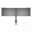 Multibrackets asztali konzol (2 képernyős, 15-27", VESA 75x75/100x100 mm, 8 kg/monitor, dönthető, forgatható, fekete)