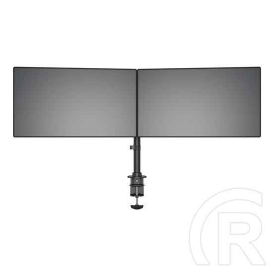 Multibrackets asztali konzol (2 képernyős, 15-27", VESA 75x75/100x100 mm, 8 kg/monitor, dönthető, forgatható, fekete)