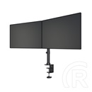 Multibrackets asztali konzol (2 képernyős, 15-27", VESA 75x75/100x100 mm, 8 kg/monitor, dönthető, forgatható, fekete)