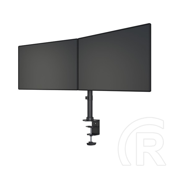 Multibrackets asztali konzol (2 képernyős, 15-27", VESA 75x75/100x100 mm, 8 kg/monitor, dönthető, forgatható, fekete)