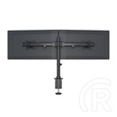 Multibrackets asztali konzol (2 képernyős, 15-27", VESA 75x75/100x100 mm, 8 kg/monitor, dönthető, forgatható, fekete)