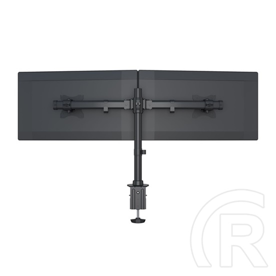 Multibrackets asztali konzol (2 képernyős, 15-27", VESA 75x75/100x100 mm, 8 kg/monitor, dönthető, forgatható, fekete)