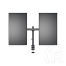 Multibrackets asztali konzol (2 képernyős, 15-27", VESA 75x75/100x100 mm, 8 kg/monitor, dönthető, forgatható, fekete)