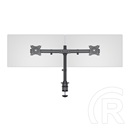 Multibrackets asztali konzol (2 képernyős, 15-27", VESA 75x75/100x100 mm, 8 kg/monitor, dönthető, forgatható, fekete)