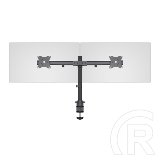 Multibrackets asztali konzol (2 képernyős, 15-27", VESA 75x75/100x100 mm, 8 kg/monitor, dönthető, forgatható, fekete)