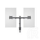 Multibrackets asztali konzol (2 képernyős, 15-27", VESA 75x75/100x100 mm, 8 kg/monitor, dönthető, forgatható, fekete)