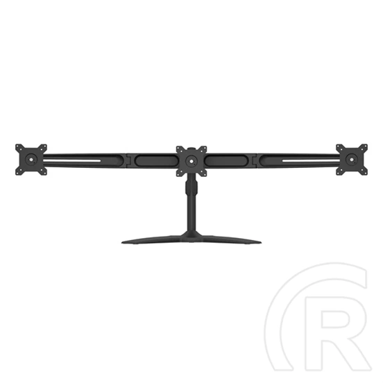 Multibrackets asztali monitorállvány, 3 képernyős rögzítőkar (15–24", VESA 75x75/100x100, dönthető, forgatható, fekete)