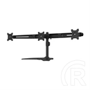Multibrackets asztali monitorállvány, 3 képernyős rögzítőkar (15–24", VESA 75x75/100x100, dönthető, forgatható, fekete)