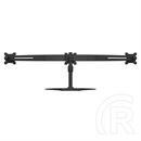 Multibrackets asztali monitorállvány, 3 képernyős rögzítőkar (15–24", VESA 75x75/100x100, dönthető, forgatható, fekete)